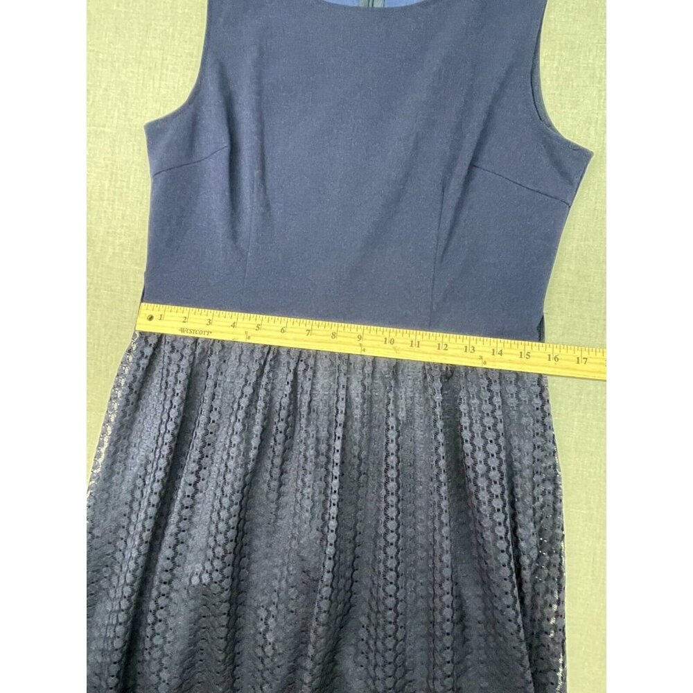 Women's Sleeveless Navy Blue Lace Midi Dress, Size - Picture 5 of 8